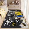 Χαλάκι Δαπέδου Αθλητικό, Neymar Jr Βραζιλία 10 Μαύρο Λευκό Ντρίμπλα Πόστερ, Διακόσμηση Χώρου Φιλάθλων, Αντιολισθητικό Πατάκι