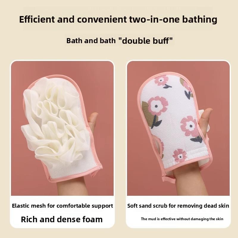 1Pc Bath glove for women, Body Rubbing Bath artifact rubbing back bath towels, household back bath glove