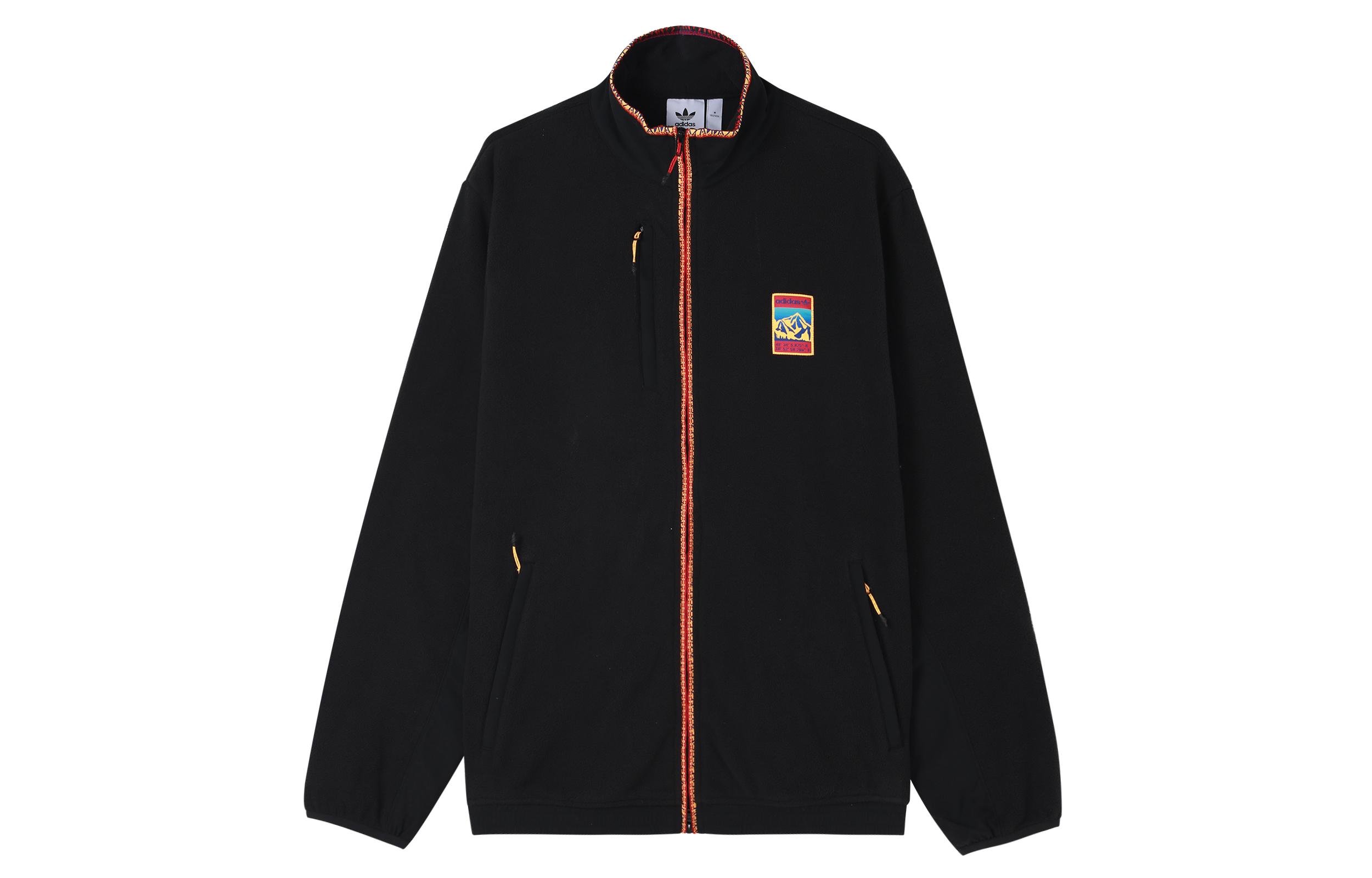 Adidas Originals Velvet Jackets Men s Black Stand Collar Moderate GP1113 L