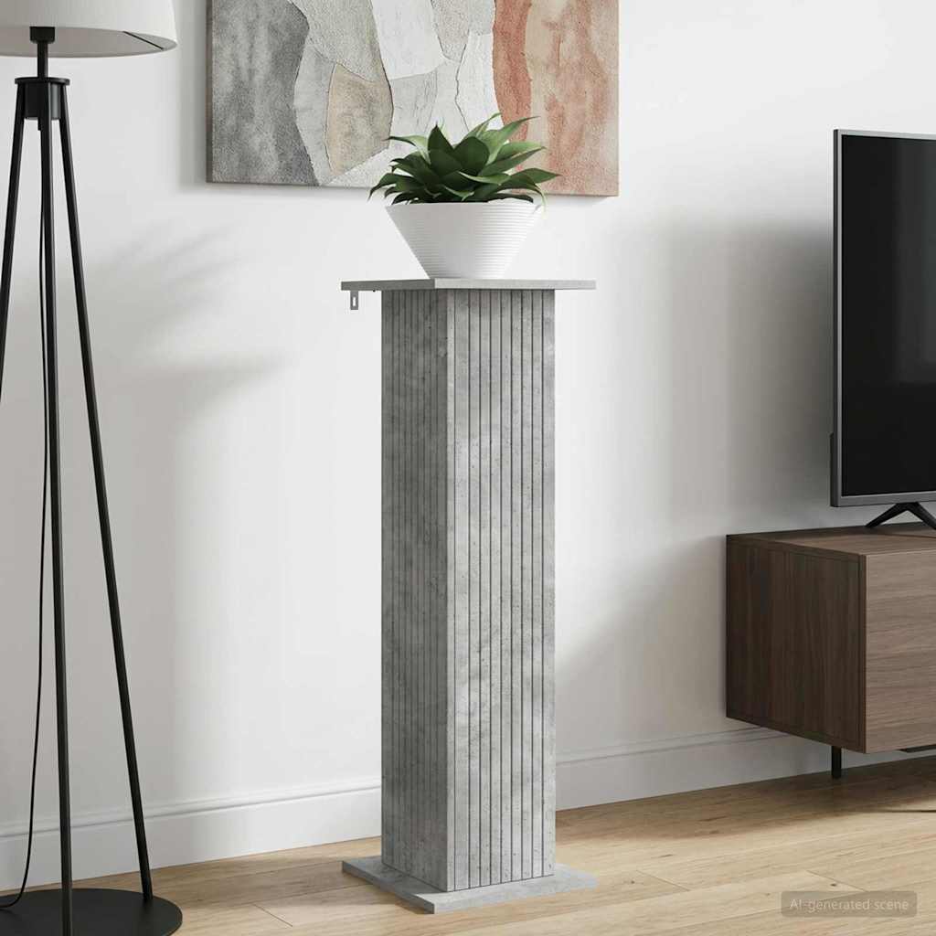 Plant Stand Concrete Grey 30.5 x 30 x 100.5 cm Engineered Wood