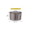 Titanium Camping Bowl 1000ml With Lid Straight Handle Lightweight Outdoor Dining Ware Hiking Picnic Travel