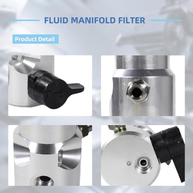 15G455 Airless Paint Sprays Manifold Assembly Piston Fluid Filter Manifold for 390 395 490 495 595 Airless Paint Sprayer