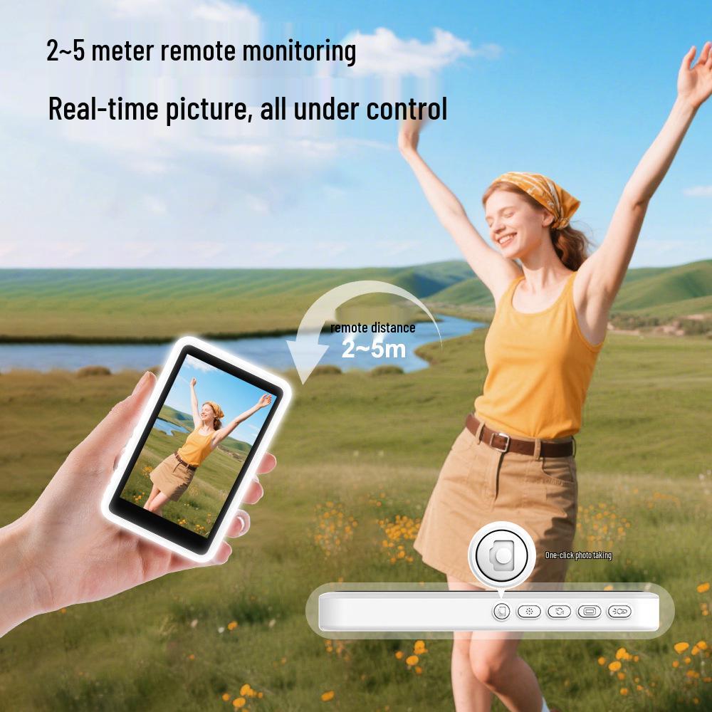 Bluetooth Magnetisches Selfie-Display: Kabelloser Live-Übertragungsprojektor mit Aufhelllicht & Rückseitenüberwachung