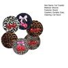 Yousheng 6PCS Car Coasters, Leopard Print Decorative Coasters, Round Heat-Insulating Stain-Proof Cup Holders, for Auto