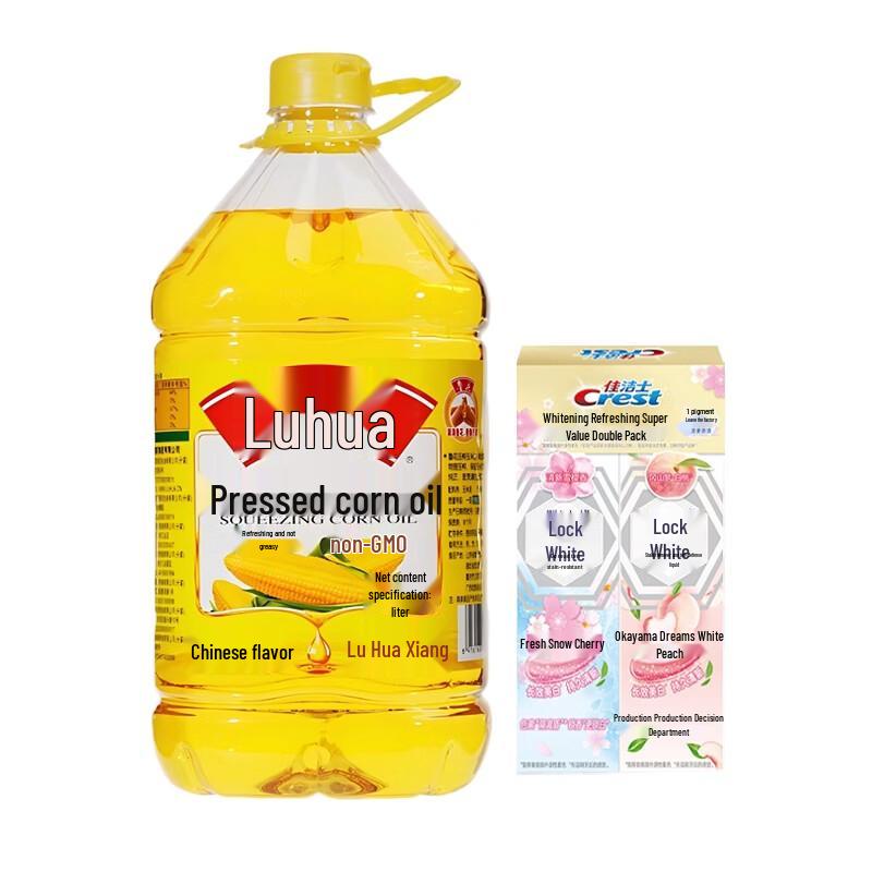 Crest Dual Whitening Toothpaste & Luhua Corn Oil Bundle
