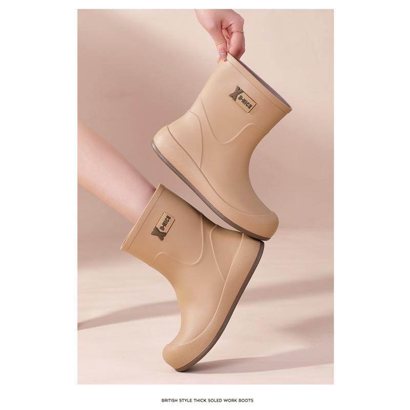 Damenmode Lässig Rutschfest Wasserdicht Regenstiefel Gummischuhe