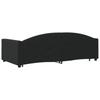 Extendable Daybed with Drawers Black 100x200 cm Fabric