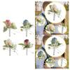 Men Wedding Boutonniere Brooch Pin Romantic Artificial Rose Flower Suit Decoration for