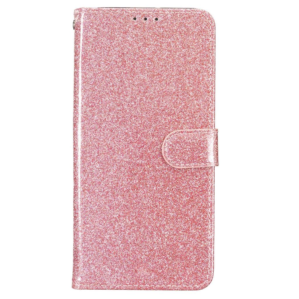 For Xiaomi Poco M8 5G/Redmi Note 15 5G (Global) Wallet Case Glitter Anti-Scratch Leather Stand Phone Cover with Strap