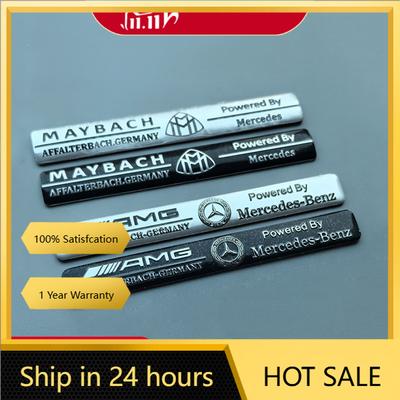 C200 E200 For Mercedes Benz 10.7cm Long Beam Thin Aluminium Label Sticker Car Emblem for Mercedes Benz Maybach AMG Star Wheat B
