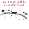 Thin And Lightweight High-Quality Men'S Eyeglasses Frames With Blue Light Blocking Prescription 0 -1.0 -1.5 -2.0 To -6.0