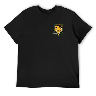 Metal Gear Solid Foxhound Special Force Group T-Shirt Blacks Cotton Graphic Tees Man Clothes Mens Graphic T-shirts Hip Hop