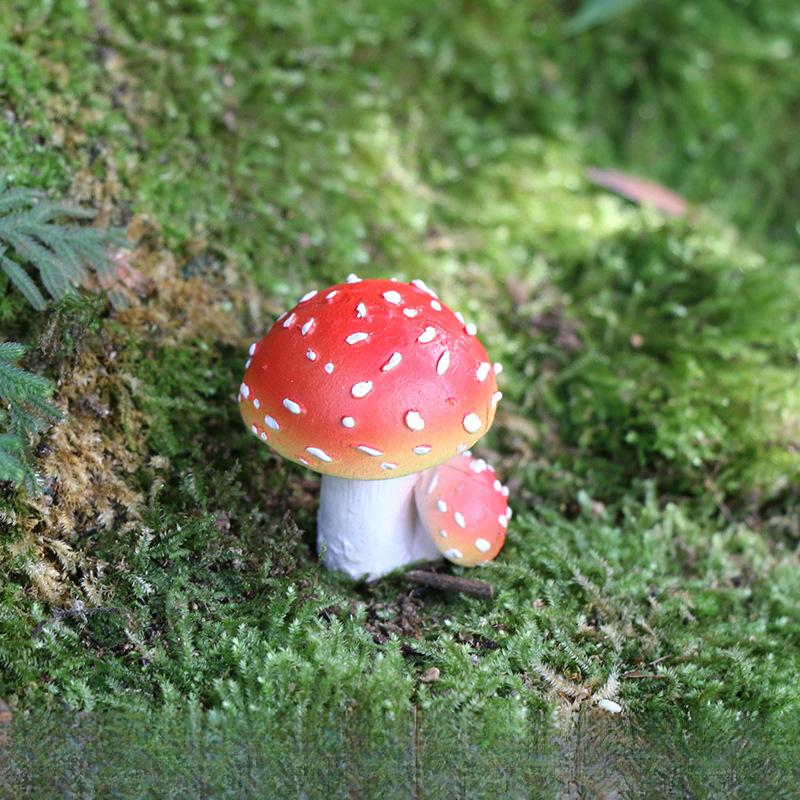Artificial Mushroom Ornaments, Outdoor Garden Micro Landscape Decor for Potted Plants