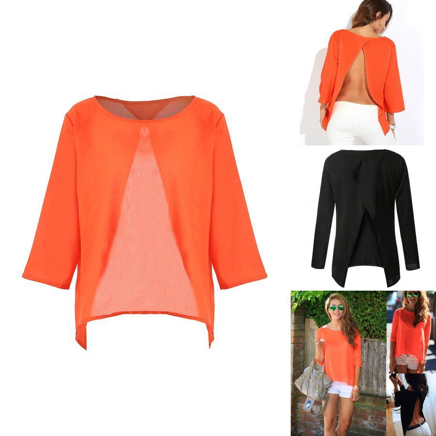 Chiffon Blouse For Women With Splicing For Daily Wear Fashion Gift