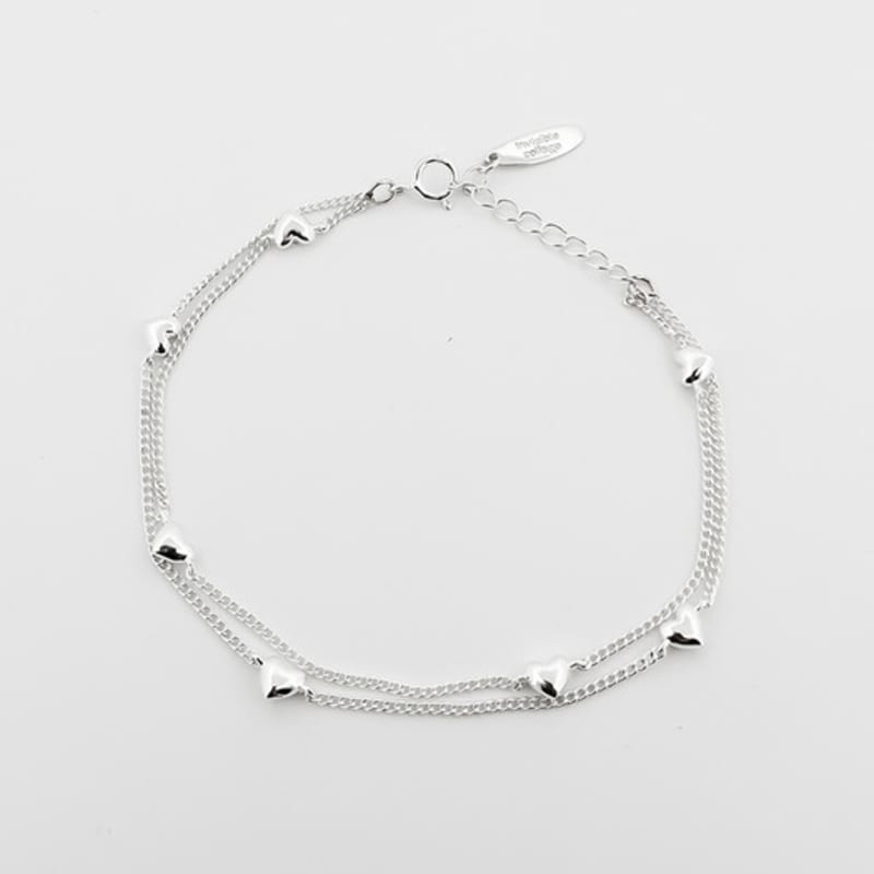 Invisible collage HEART CHAIN BRACELET