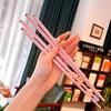 5 Pairs Colored Reusable Chopsticks, Fiberglass Chopsticks Set, Non-Slip, 25.5cm