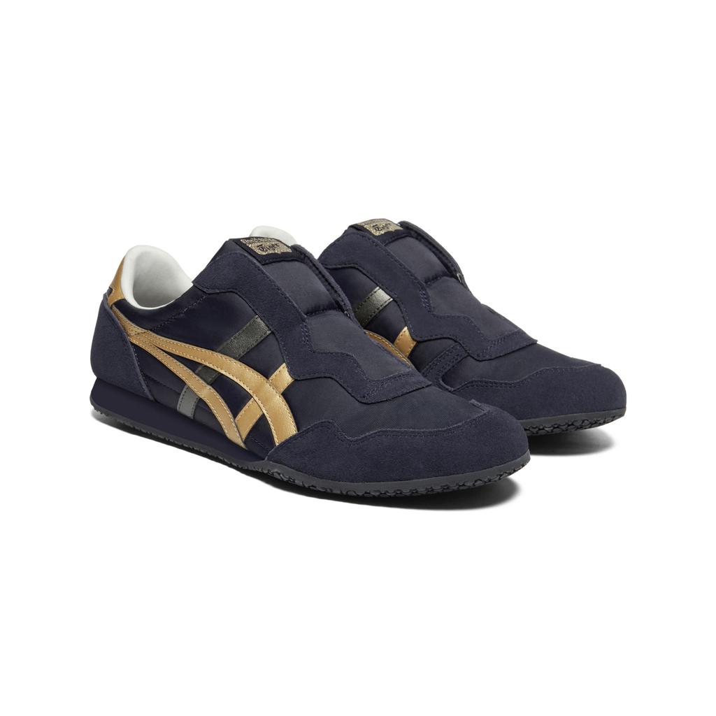 ONITSUKA TIGER Serrano Slip-On Fabric Comfortable Versatile Casual Shoes Unisex Sneaker Dark-Blue 1183C615-400