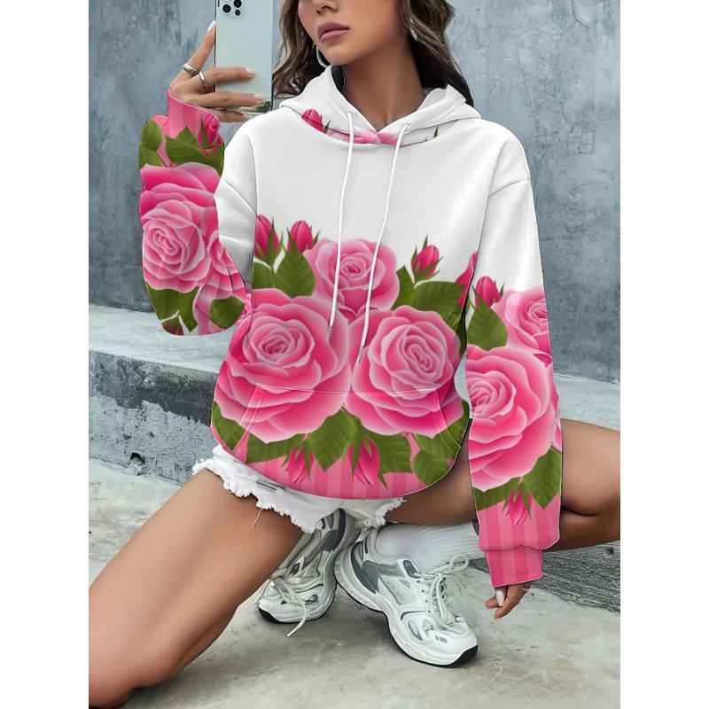 Fashion Women's Hooded Sweater 3D Printing Color Printing Casual Hooded Sweater