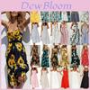 Stylish Boho Women's Summer Beach Midi Dress With Strappy Design And Button Pockets