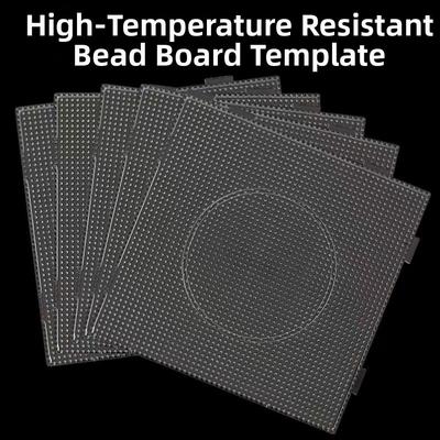 Square Fuse Beads Pegboards DIY Make Puzzle Handmade Crafts Decor Heat Resistant Round Template 52*52 Pins/104x104 Pins