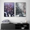 Vertical Board Beautiful Forest Scenery Modern Photo Painting Highway Winding Lines Wall Stickers HD Printing Art Decoration