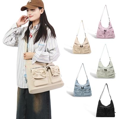 Sac à main à nœud pour femme Sac bandoulière Couleur unie Sac à épaule