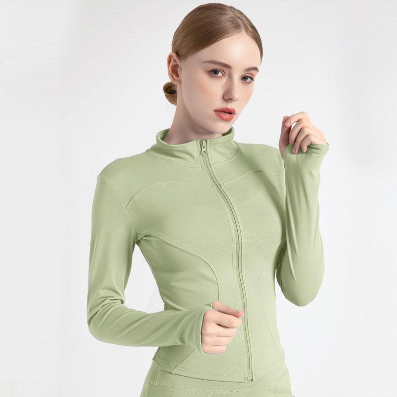 Women‘s Tights Sports Clothes Tracksuits Work Out Fitness Jacket Zipper Long Sleeve Coat Running GYM Yoga Tops