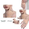 Unique Adjustable Open Finger Ring For Women Stylish Geometric Design Copper Fashion Accessory