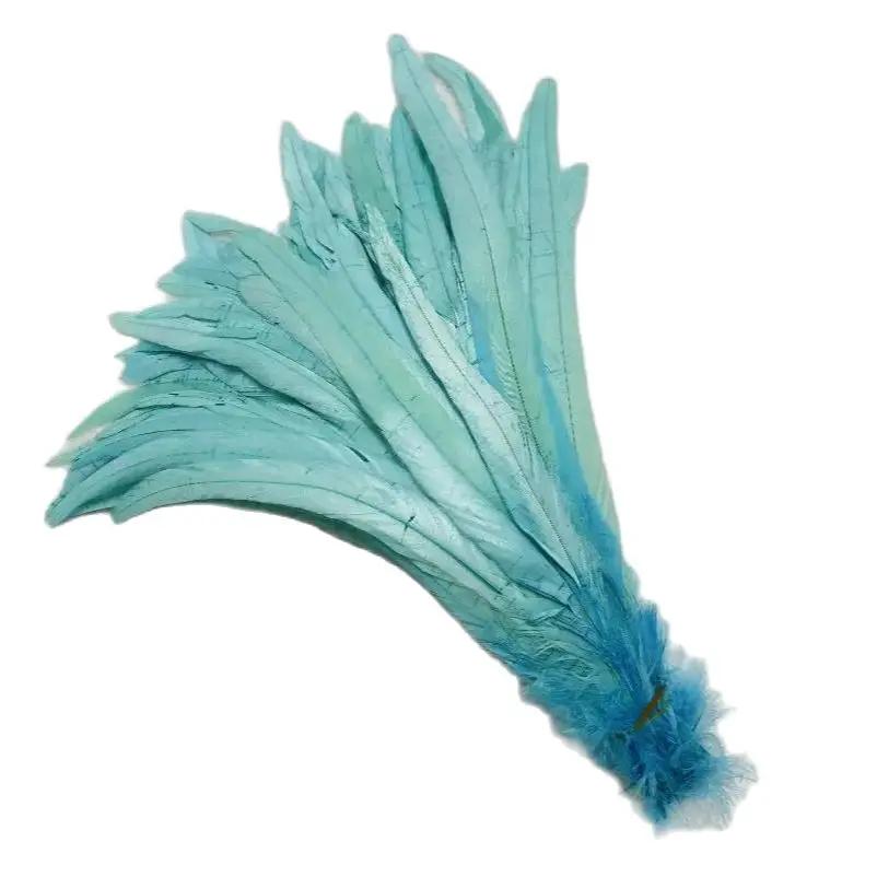 Natural Rooster Tail Feathers, Mint Green Plumes, Diy Cock Clothing, Jewelry Accessories, Party, Whole, 25-45cm,10-18in