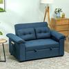 Pull Out Sofa Bed, Fabric 2 Seater Click Clack Sofa Bed Settee with 2 Pocket Springs