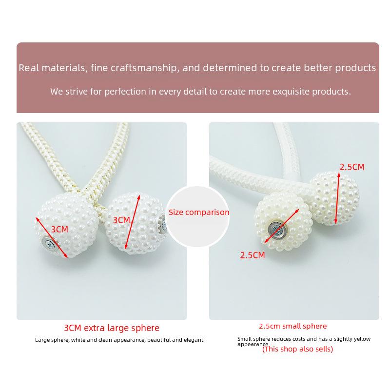 Dicke Seilperle Vorhang Magnetschnalle