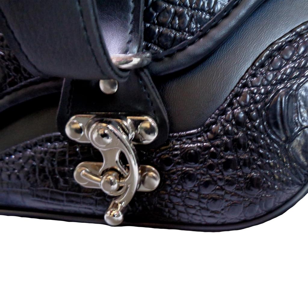 Xross Motorcycle Side Bag, Saddle Single, YF-201C, Black