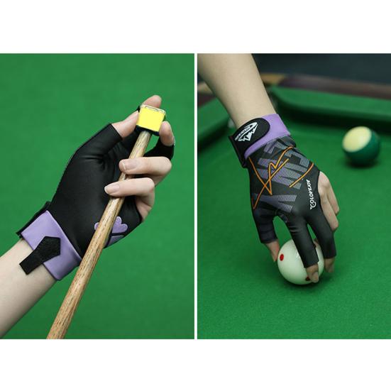 1Pc Billiards Glove Stretch Breathable Anti-slip Sweat-absorbing Men Women Left Hand Snooker Cue Sport 3-Finger Glove Billiards Accessories
