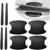 gunhunt 8 PCS Door Handle Scratch Protectors, Carbon Fiber Handle Cover Anti Scratch Stickers, Door Handle Cups Protective Film Bowl Sticker (Black)