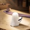 Spooky Ghost Figurine for Bookshelf Halloween Cute Reading Desk And Bookshelf, Statue, Decor Entrance Mini Ornament with Book Home Study & Office