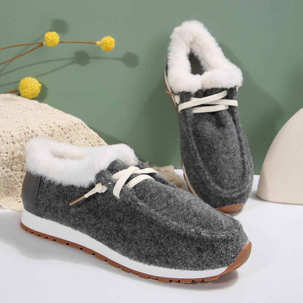 Casual Flats Cotton Boots Winter New Sport Platform Fashion Work Shoes Women Winter New Luxury  Plush Boots