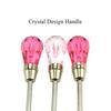 3pcs Stainless Steel Nail Art Stirring Rod Tool Powder Liquid Picking Spoon Crystal Handle Stir Stick for UV Gel Polish