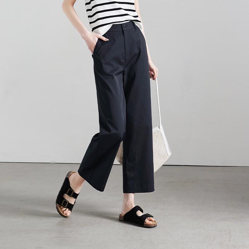 SOFSIL Women's Summer Casual Cropped Wide-Leg Pants