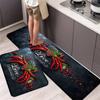 1Pcs Anti Fatigue Kitchen Rugs Chili Sichuan Pepper Heart Print Waterproof Non Slip Thick Cushioned Kitchen Mat Heavy Duty
