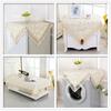 Lace edge Dining Table Cloth Chair Cover Fabric Home Aesthetic Dining Chair Cushion Modern Minimalist Chair Cover 1pcs