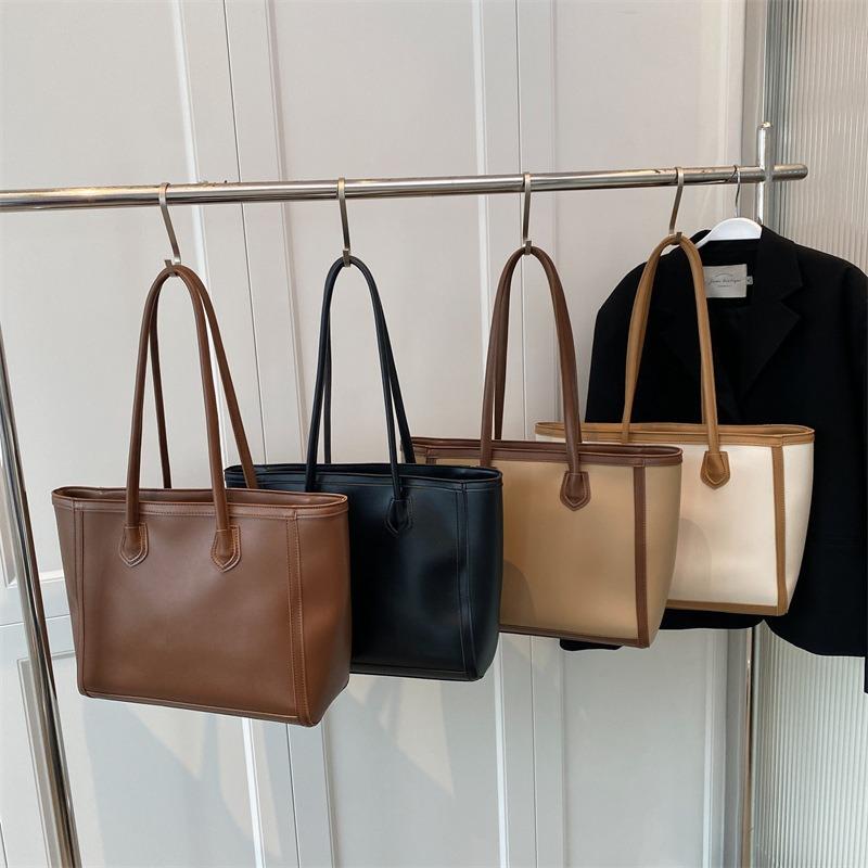 Retro large-capacity bag autumn and winter new women's bag fashion commuter shoulder bag retro portable tote bag