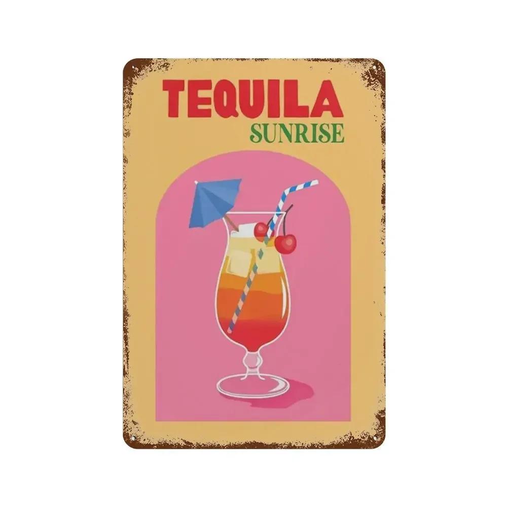 Vintage Fruit Juice Mojito Aperol Spritz Posters and Sangria Drink Negroni Metal Tin Sign Plaque Club Bar Home Decor Wall Pla
