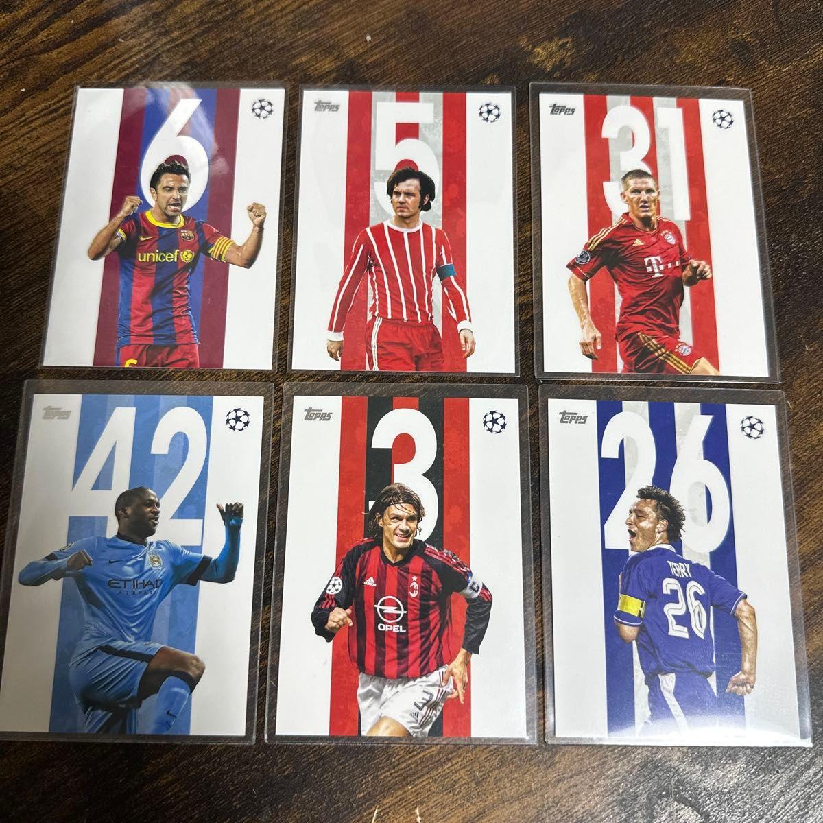 Used Topps UEFA Champions League Soccer Card Set of 6