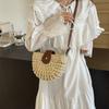Summer Women's Vintage Grass Woven Bag Crossbody Shoulder Bag Armpit Saddle Bag Woven Small Bag