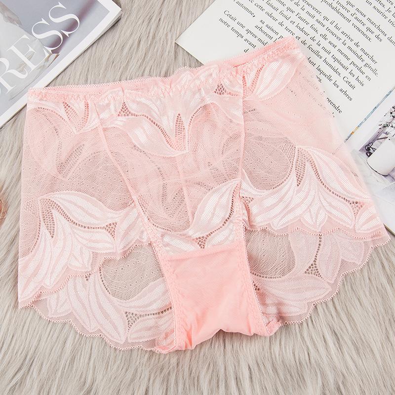 Intimo Sexy in Pizzo Trasparente a Vita Media da Donna Mutandine a Triangolo Traspiranti e Confortevoli Sollevano i Fianchi