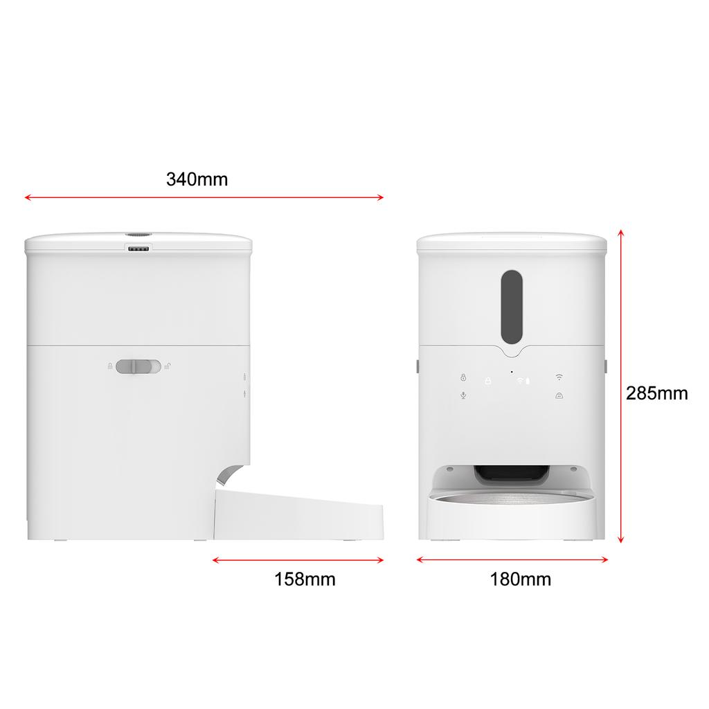Automatic Cat Feeder Smart Pet Feeder  Pet Food Dispenser 3L