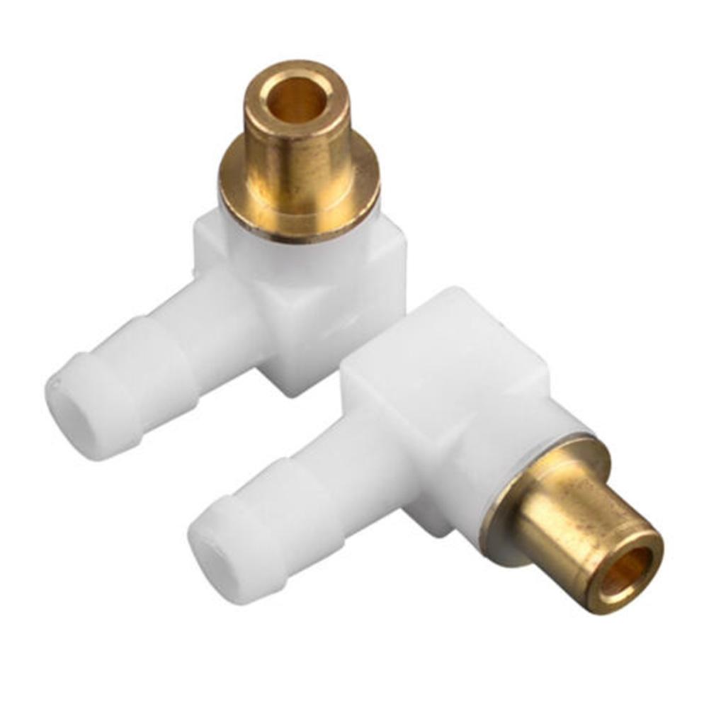 Fuel Hose Connector Oil Line Adapter 1/4\" Line 2PCS