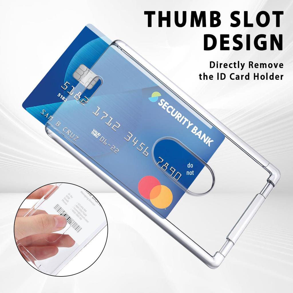 Oval Retractable Badge Holder with Pull-Release Lanyard for ID and Meal Cards