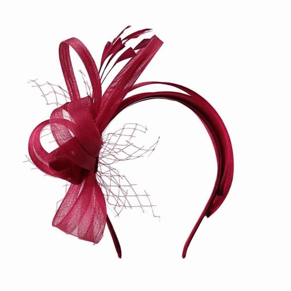Haarschmuck Feder Netz Stirnband Einfarbige Vintage Elegante Fascinator Haarreif Kopfbedeckung Kreativ