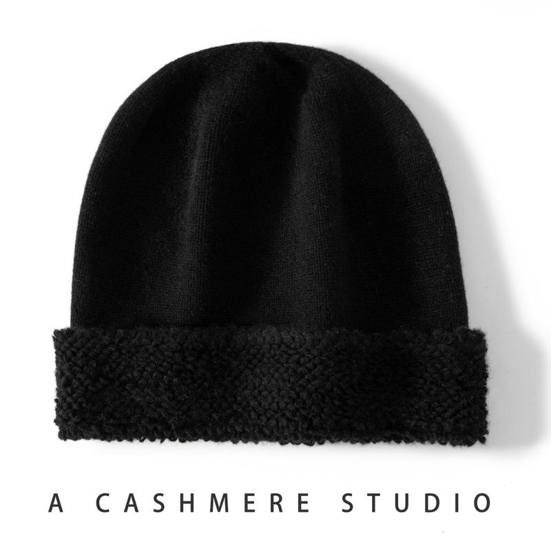 Cashmere Hats for Men and Women's New Autumn and Winter Versatile Warm Couple Knitted Jacquard Ear Protection Confinement Hats